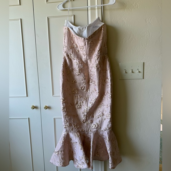 NWT Nicole Bakti 6880 Strapless Dress in Rose Gold Size 4 - Picture 2 of 6